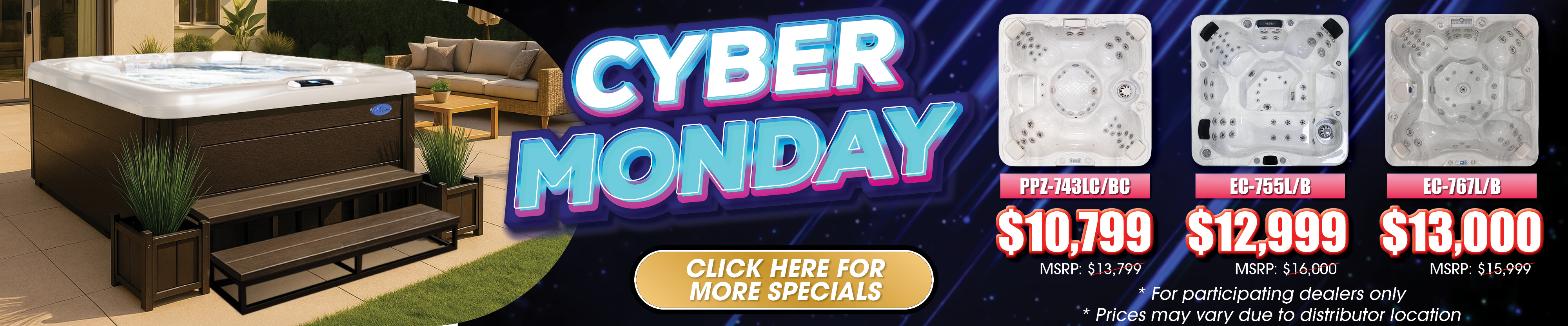 Calspas hot tub being used in a family setting - Surprise