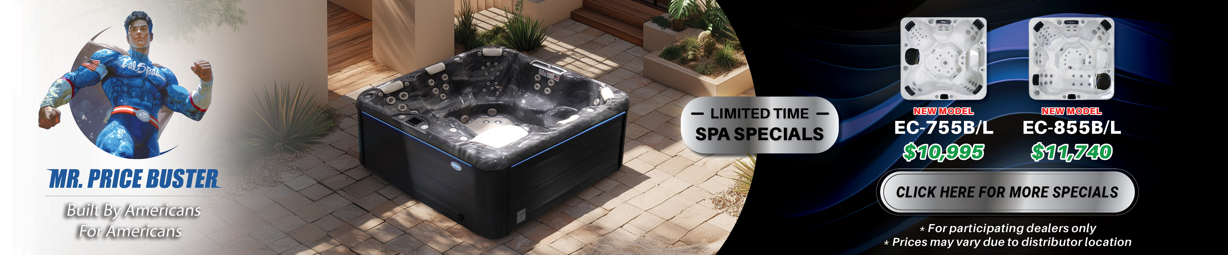 Calspas hot tub being used in a family setting - Surprise